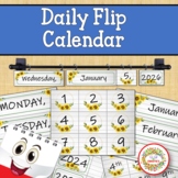 Daily Flip Calendar 2022 to 2051 Farmhouse Sunflowers Theme
