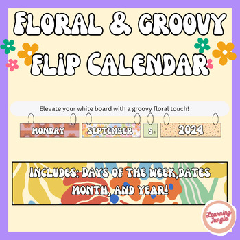 Preview of Daily Flip Calendar - Boho Classroom Decor