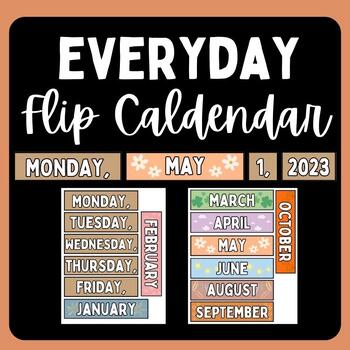 Preview of Daily Flip Calendar Cards/Pocket Chart 2021-2034