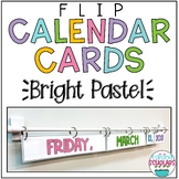 Daily Flip Calendar Cards Pocket Chart Whiteboard 2021-2031 | English & Spanish