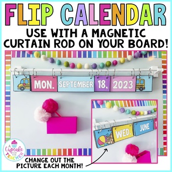 Preview of Daily Flip Calendar Cards in Bright Colors