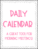 Daily Flip Calendar for Morning Meetings - pink