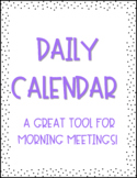 Daily Flip Calendar for Morning Meetings - purple