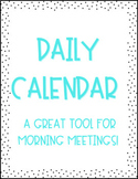 Daily Flip Calendar for Morning Meetings - teal