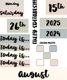 Daily Flippable Calendar and Standard Calendar - EDITABLE!