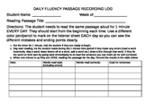 Daily Fluency Practice Recording Log