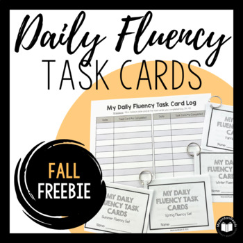 Preview of FREE | Fall Fluency Task Cards | Google™ | DIGITAL + PRINT