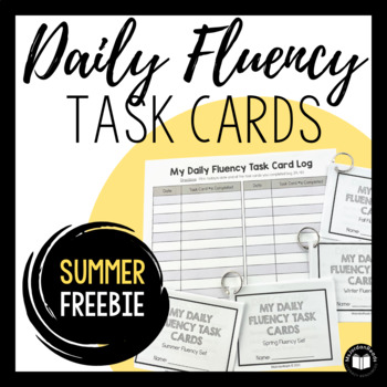 Preview of FREE | Summer Fluency Task Cards | Google™| DIGITAL + PRINT