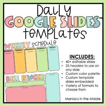Preview of Daily GOOGLE SLIDES Templates