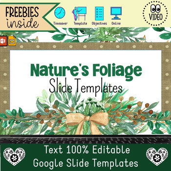 Preview of Daily GOOGLE SLIDES Templates | Plant Design | Editable 