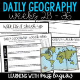 Daily Geography or Social Studies Map Skills: Weeks 28 - 36
