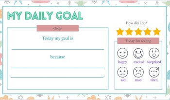 Preview of Daily Goal Sheet