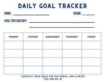 Preview of Daily Goal Tracker