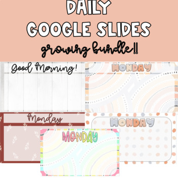 Preview of Daily Google Slides Growing Bundle!!