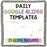 Daily Google Slides Templates, Boho Rainbow Neutral Theme