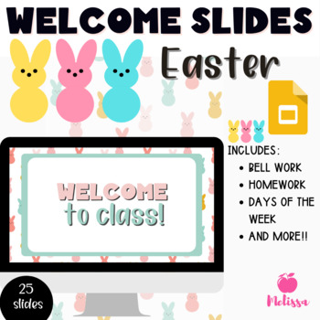 Preview of Daily Google Slides Templates | Easter Slide Template | Spring