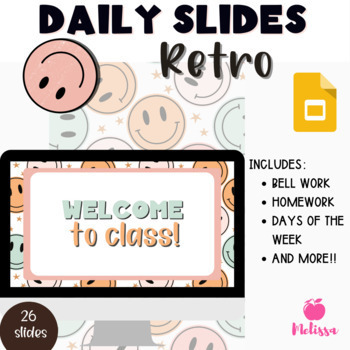 Preview of Daily Google Slides Templates | Retro Smiley Face