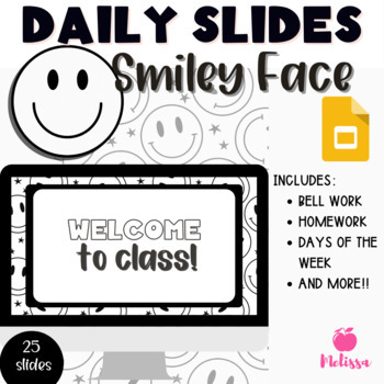 Preview of Daily Google Slides Templates | Smiley Face Template