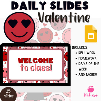 Preview of Daily Google Slides Templates | Valentine's Day Slide Template