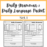 Daily Grammar / Daily Language Packet: Set 1