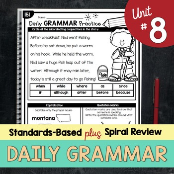 Preview of Daily Grammar Lessons Warm up Language Arts Editing Writing Sentences Second