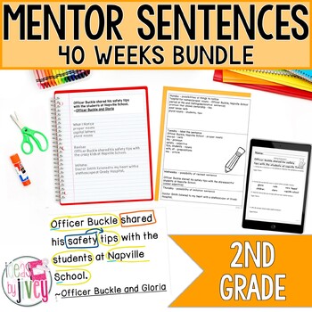 Preview of Daily Grammar Mentor Sentence Units Bundle (Grade 2): 40 Weeks!