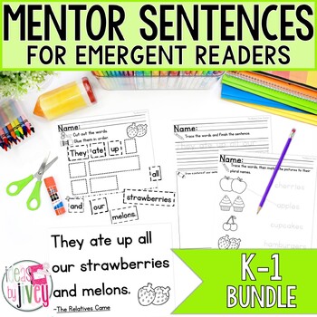 Preview of Daily Grammar Mentor Sentence Units Bundle (Grades K-1): 40 Weeks!