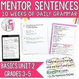 Daily Grammar Mentor Sentences Unit: Just the Basics Set 2