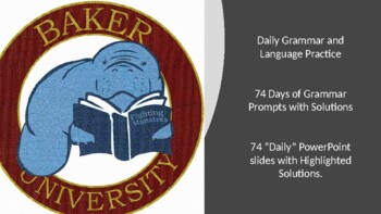 Preview of Daily Grammar Practice - 74 Days of Sentence Correction Prompts with Solutions