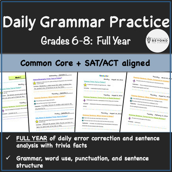 Preview of Daily Grammar Practice Common Core/SAT/ACT Aligned | Full Year Digital
