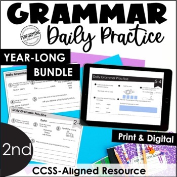 Preview of Daily Grammar Practice For 2nd Grade | Grammar Worksheets | Spiral Review