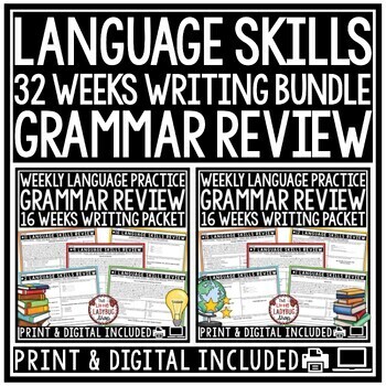 Preview of Daily Grammar Review Practice 3rd 4th Grade Grammar Paragraph Editing Worksheets