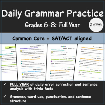 Preview of Daily Grammar Practice Common Core/SAT/ACT Aligned | Full Year