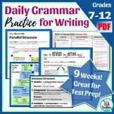 Daily Grammar Practice Bell Ringers: Focus on Formal Writi