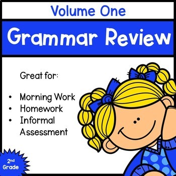 Preview of 2nd Grade Grammar Spiral Review - Grammar Practice Worksheets Second Grade