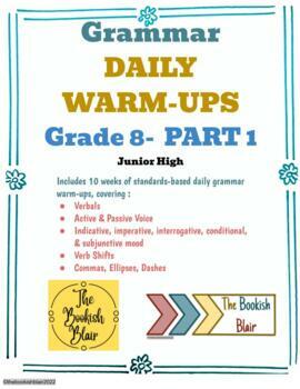 Preview of Daily Grammar Warm-Ups 8th Grade PART 1
