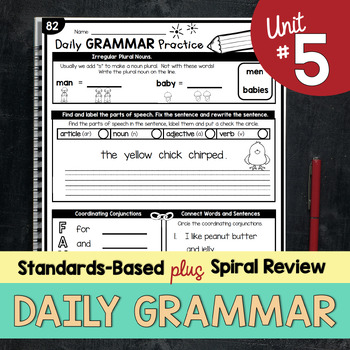Preview of Daily Grammar Worksheets - Second - Third Grade Language Arts Writing Exercises