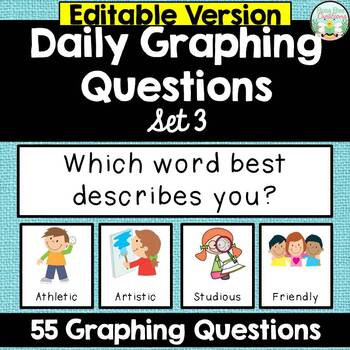 Preview of Daily Graphing Questions - Set 3 - EDITABLE