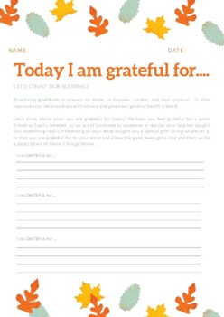 Preview of Daily Gratitude Journal