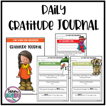 Preview of Daily Gratitude Journal for Students & Teachers Digital Version
