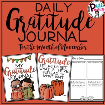 Preview of Daily Gratitude Journal for the Month of November