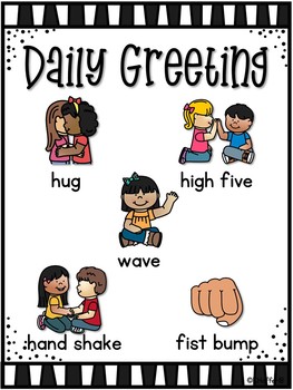 daily greeting poster by mrs hoffers spot teachers pay teachers