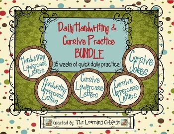 Preview of Daily Handwriting & Cursive Practice Bundle