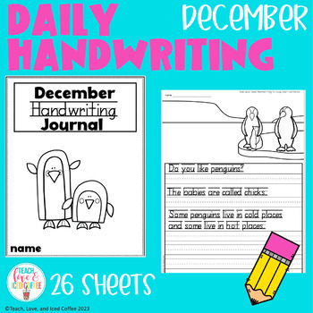 Preview of Daily Handwriting Practice | December
