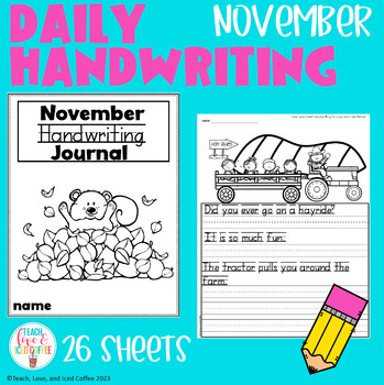 Preview of Daily Handwriting Practice | November