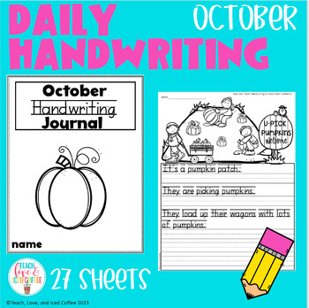 Preview of Daily Handwriting Practice | October