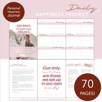 Daily Happiness Project 4 Teachers (3 months of content - 70 Pages ...