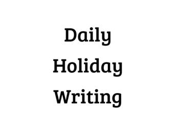 Preview of Daily Holiday Writing Prompts