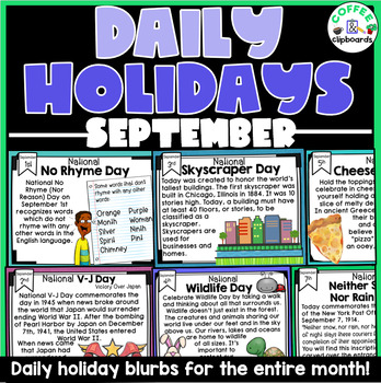Daily Holidays for September National Holidays and This Day in History