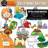 Daily Home Routine Clip Art
